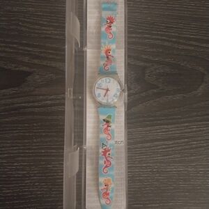 Swatch Aqua and Red Women's Watch